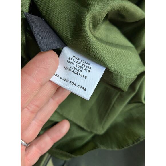 Vintage Rubin Prom Dress Maxi Gown 2 Green Ruffle Y2K Fairy Glam One Shoulder - Picture 12 of 14